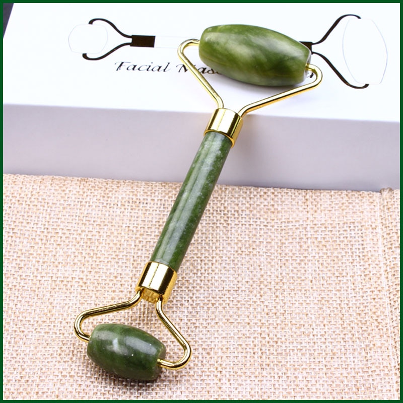 Jade Roller Gua Sha - العناية بالبشرة حجر الكوارتز الطبيعي الوجه
