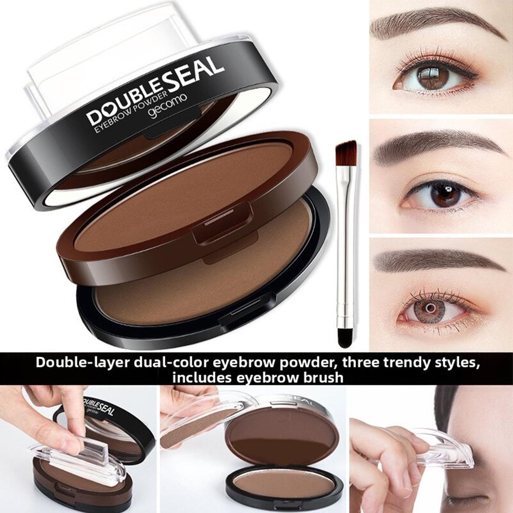 Beauty Mark Makeup - ختم الحواجب، بودرة حواجب ثنائية اللون،