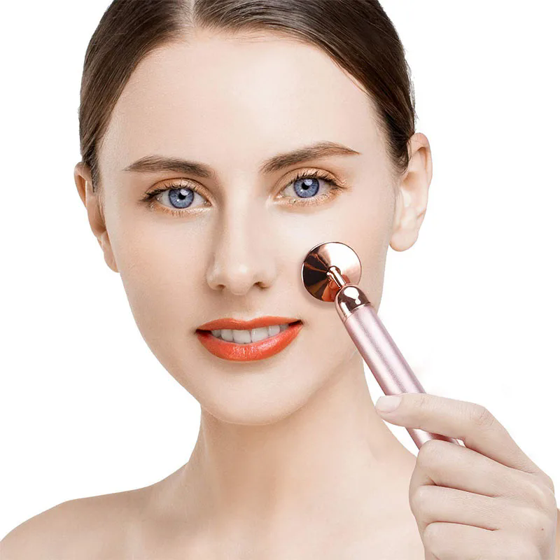 Jade Roller Gua Sha - 3 في 1 ثلاثية الأبعاد الأسطوانة