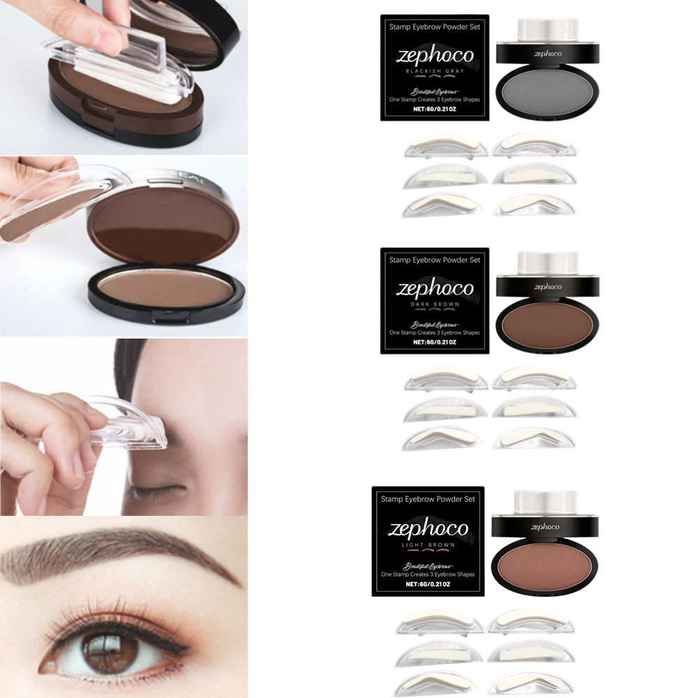Beauty Mark Makeup - طقم بودرة الحواجب الطبيعية مع قالب