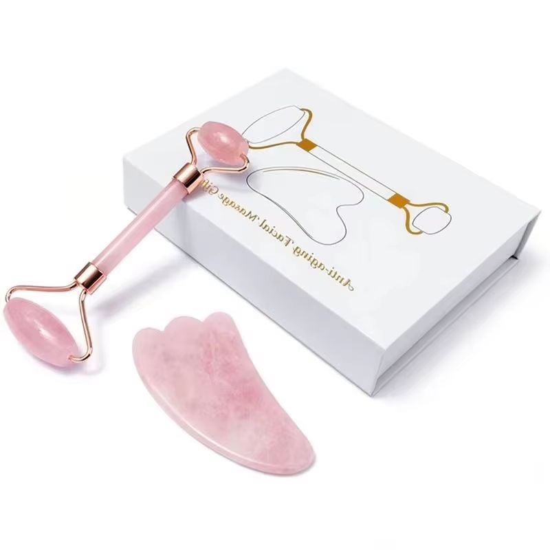 روز كوارتز الغواش مكشطة تدليك  - مراجعة Jade Roller Gua Sha وسعره