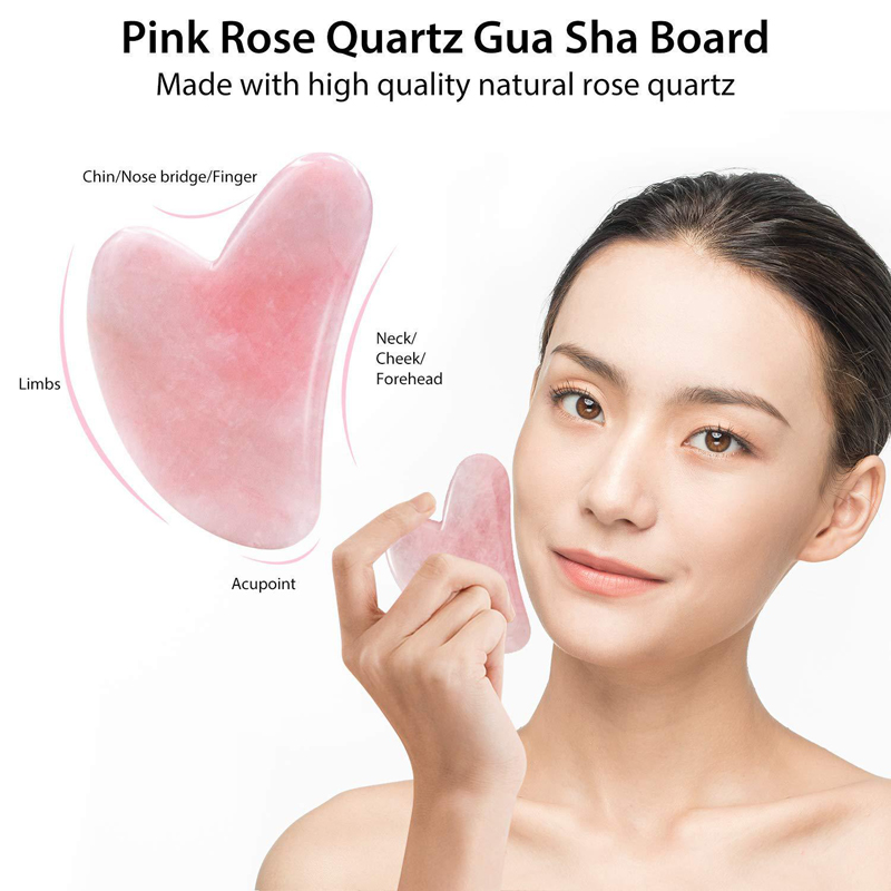 الطبيعية ارتفع الكوارتز اليشم  - مراجعة Jade Roller Gua Sha وسعره