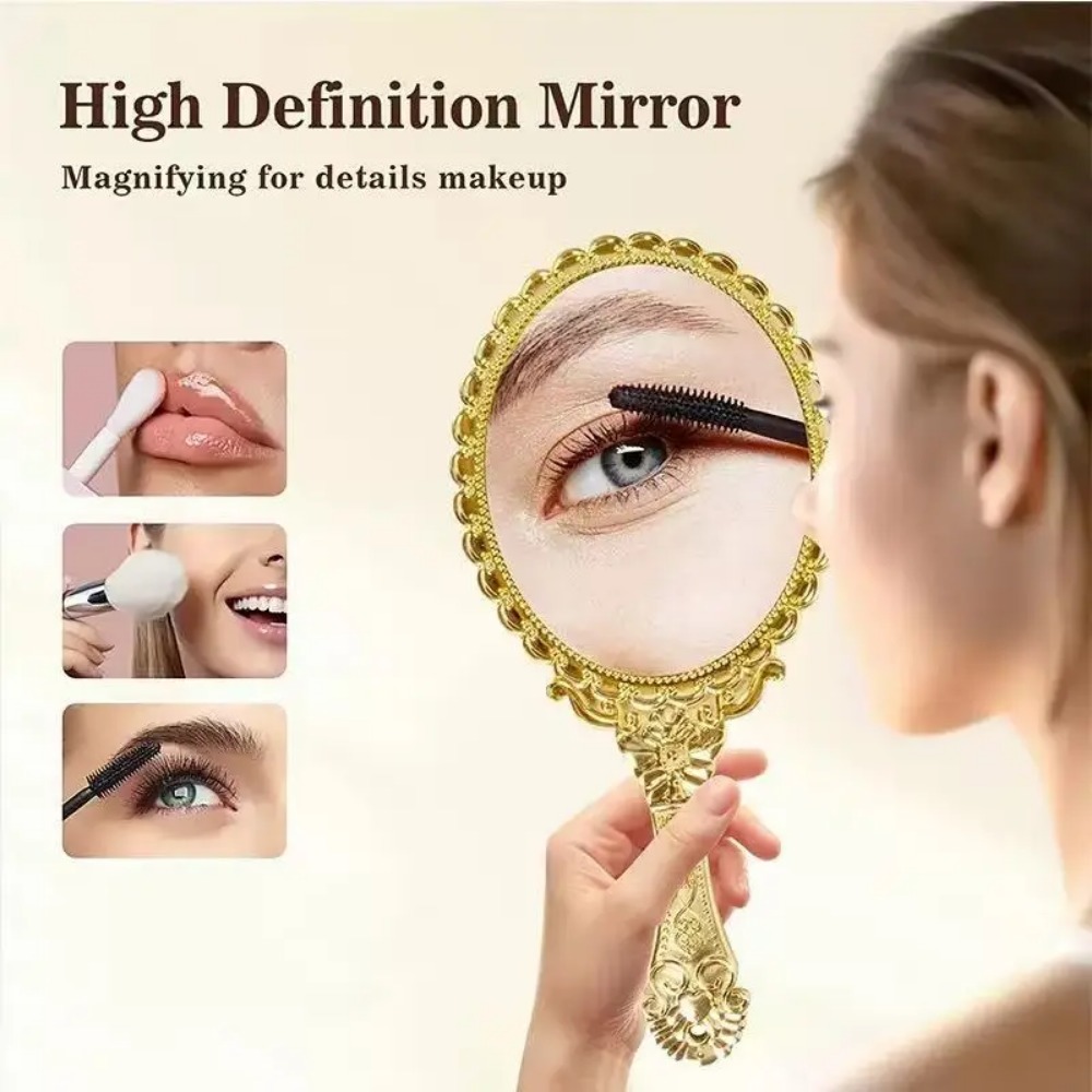 3-12 قطعة مرآة يدوية منقوشة بإ - مراجعة Beauty Makeup Events وسعره