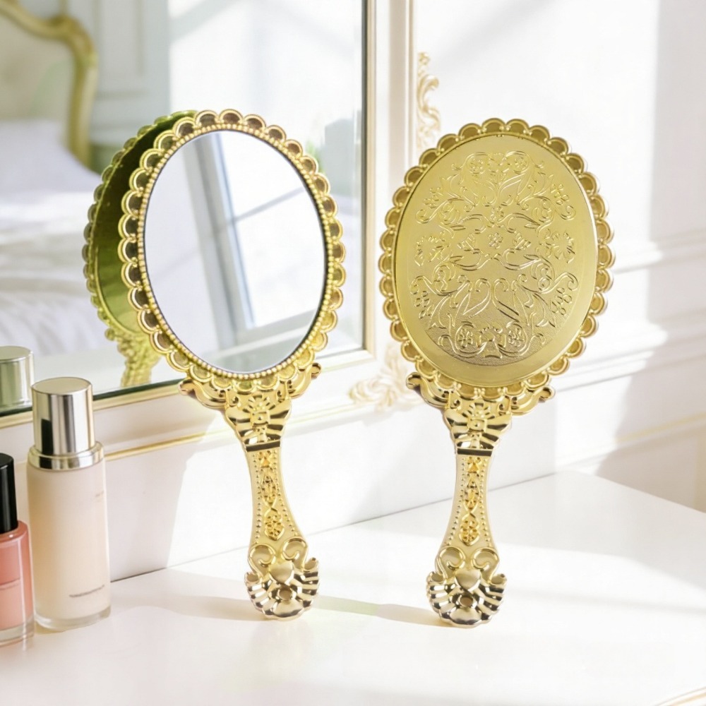 3-12 قطعة مرآة يدوية منقوشة بإ - مراجعة Beauty Makeup Events وسعره