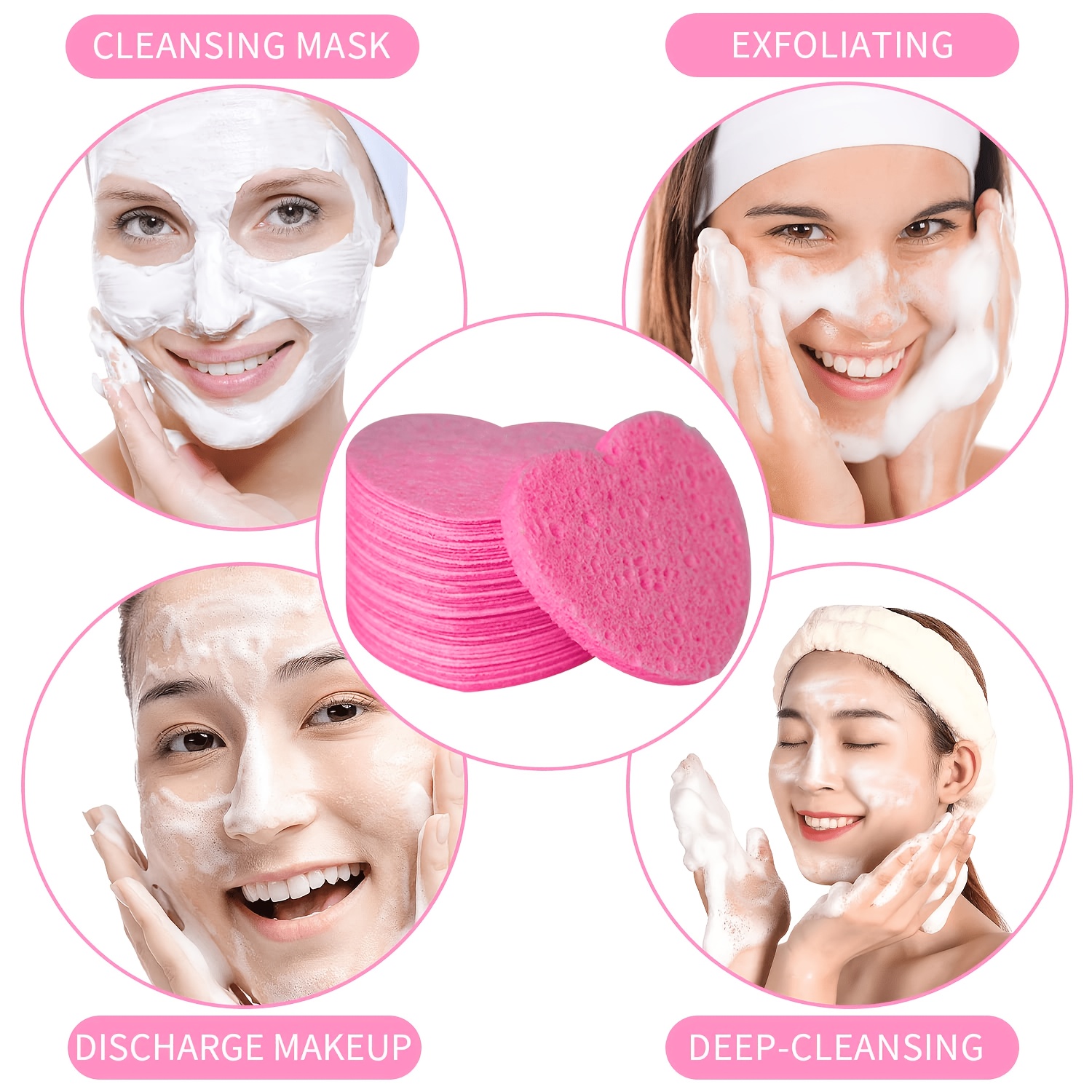 ٥٠ قطعة إسفنجة تنظيف الوجه الم - مراجعة Beauty Makeup Store وسعره