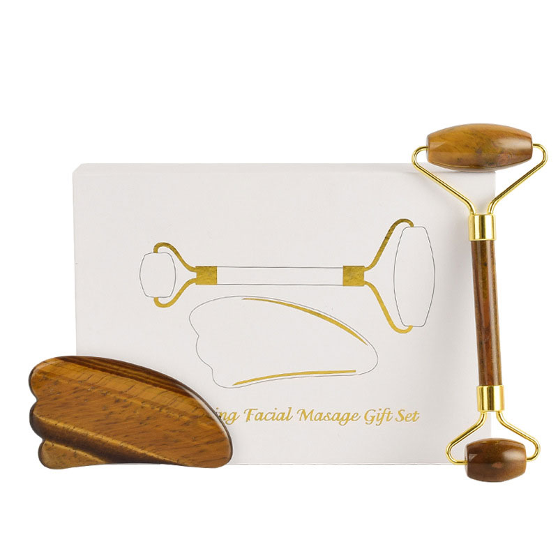 الطبيعية حجر عين النمر الغواش  - مراجعة Jade Roller Gua Sha وسعره