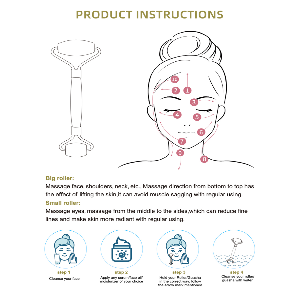 مدلك الأسطوانة اليشم الطبيعي ل - مراجعة Jade Roller Gua Sha وسعره